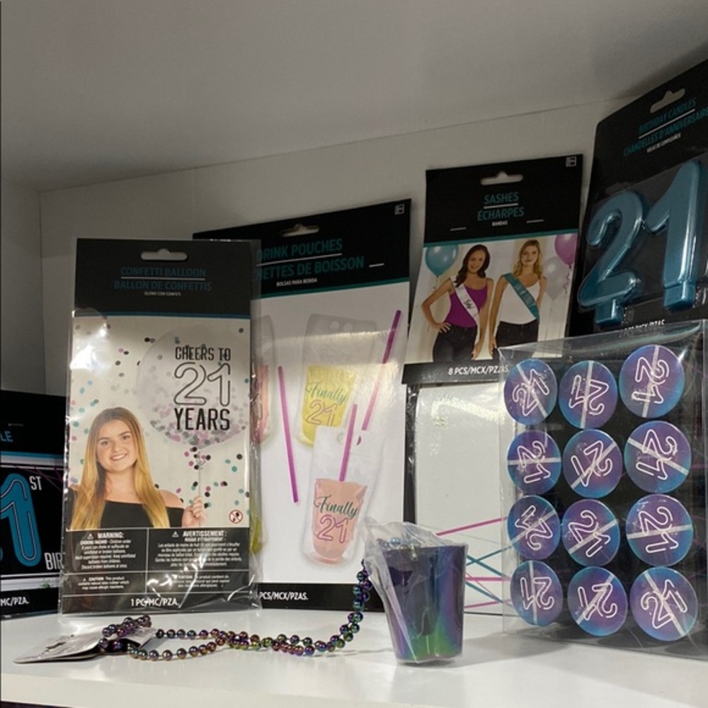 21st Birthday Party Supplies Set